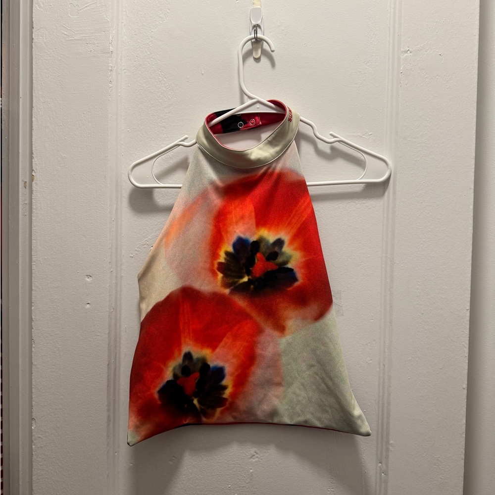 Colorful Halter Neck Women's Top